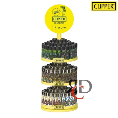 CLIPPER LIGHTER CAROUSEL 3 TIRE DISPLAY - MIX LEAVES 144CT/ DISPLAY